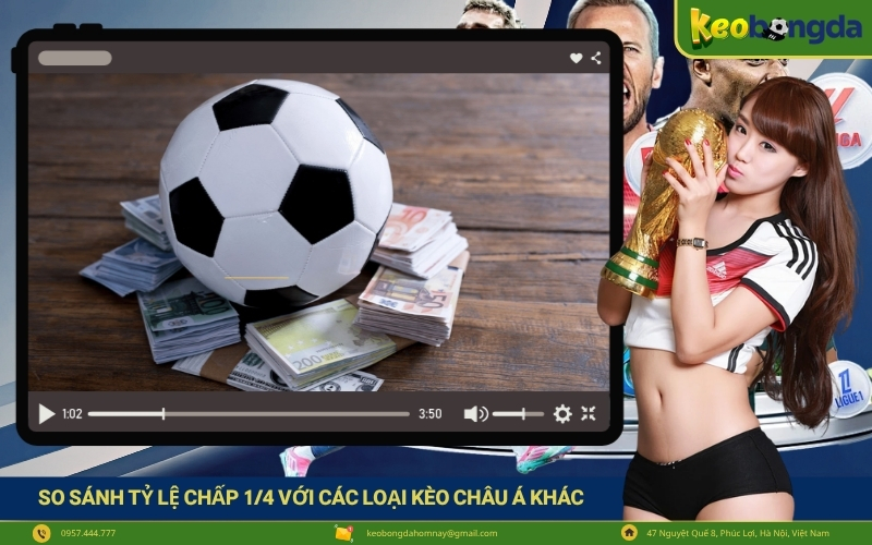 So sánh tỷ lệ chấp 14 với các loại kèo châu Á khác