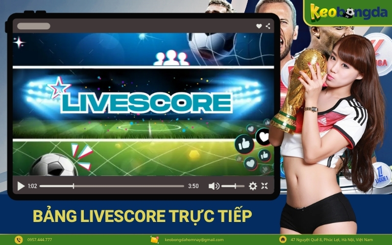 Bảng LiveScore trực tiếp