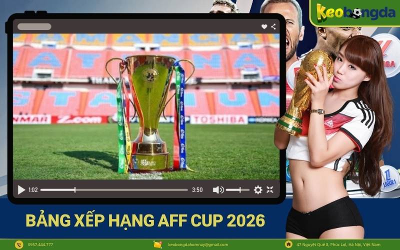 Bảng xếp hạng AFF Cup 2026