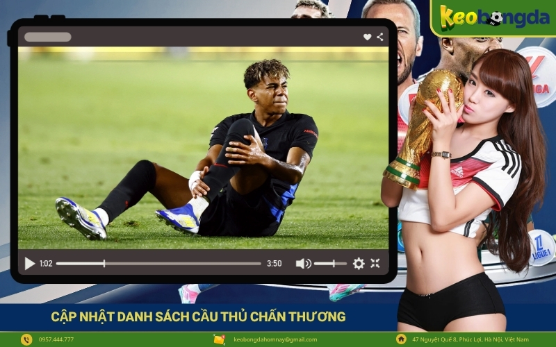 Cập Nhật Danh Sách Cầu Thủ Chấn Thương