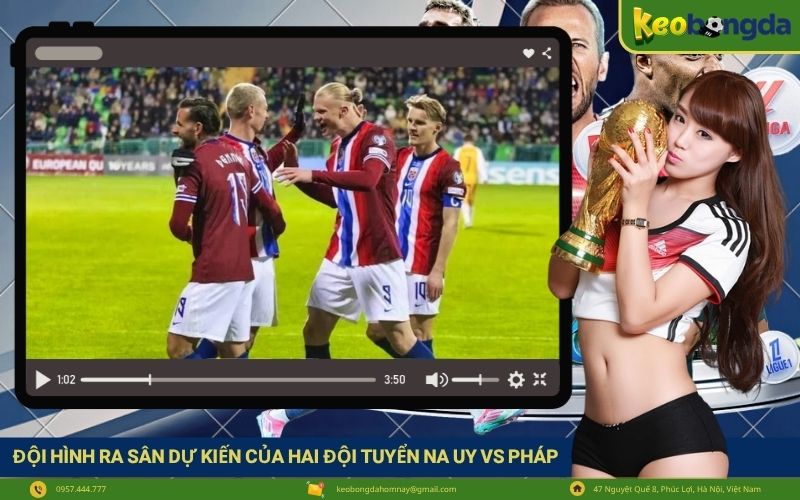 Đội hình ra sân dự kiến của hai đội tuyển Na Uy vs Pháp