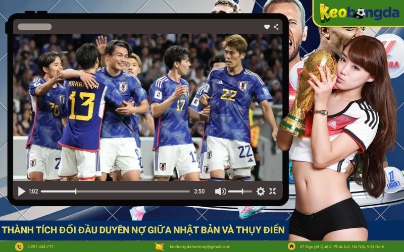 Thành tích đối đầu duyên nợ giữa Nhật Bản và Thụy Điển trong quá khứ