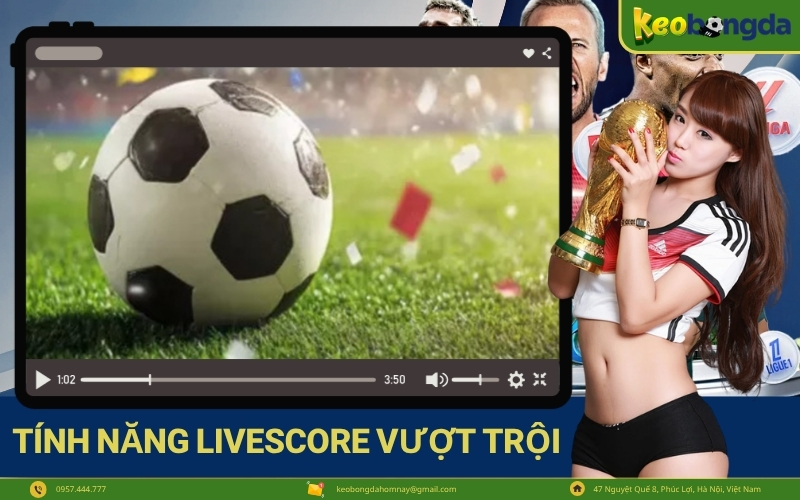 Tính năng LiveScore vượt trội